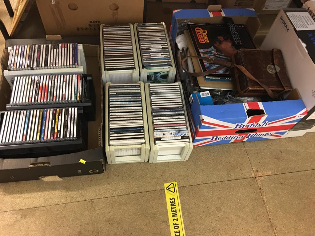 Quantity of CDs, box of assorted etc.