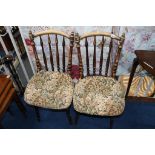 Pair of spindle back chairs