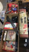 Quantity of vintage toys including Tri-Ang Hornby