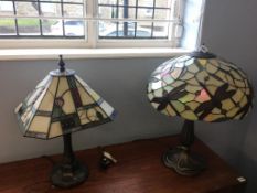 Two Tiffany style table lamps