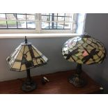 Two Tiffany style table lamps