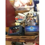 Two boxes of assorted, dolls etc.