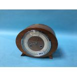 Walnut mantle clock