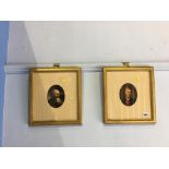 Pair of gilt framed oleographs