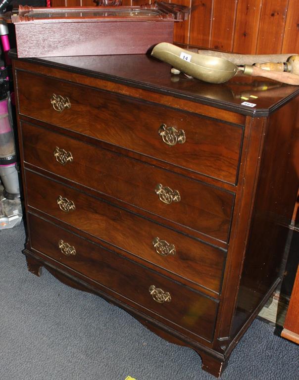 Walnut chest of drawers