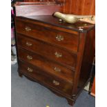 Walnut chest of drawers