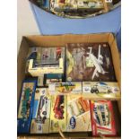 Box of Corgi buses etc.