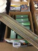 Four boxes of assorted including DVDs, boxed Atlas Editions models etc.