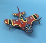 Tin plate 'Technofix' aeroplane