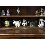 Collection of five novelty tea pots