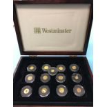 Collection of miniature gold coins