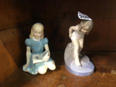 Royal Doulton figure and a Royal Copenhagen figure