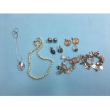 Silver charm bracelet etc.