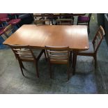 Mcintosh style teak extending table and six chairs