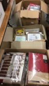 Three boxes assorted including curtains, frames etc. (as new)