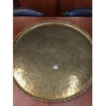 Large brass tray