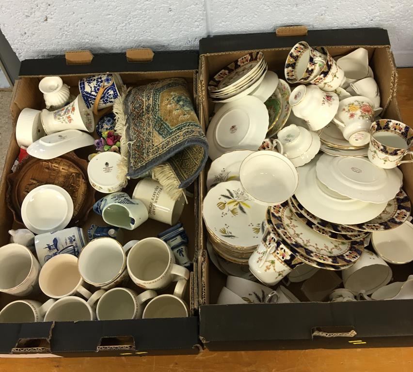 Two boxes assorted including tea china