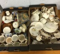 Two boxes assorted including tea china