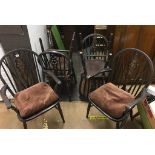 Set of six Windsor dining chairs