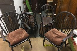 Set of six Windsor dining chairs
