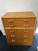 Oak G-Plan chest of drawers