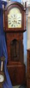 Eight day mahogany long case clock