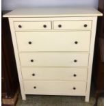 Modern white painted chest of drawers