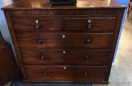 Mahogany straight front chest of drawers