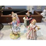 Four Royal Doulton figures