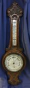 Oak cased barometer