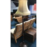 Mahogany standard lamp