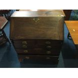 Georgian oak bureau