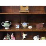 Collection of five various Oriental teapots