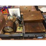 Two boxes assorted, including part canteen cutlery, globe etc.