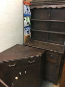 G-Plan corner desk and an oak dresser