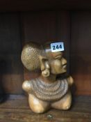 Carved African bust