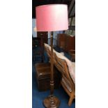 Mahogany standard lamp