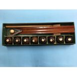 Boxed billiard bowls set