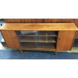 Glazed teak bookcase