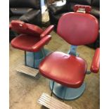 Pair of 1960s barber chairs