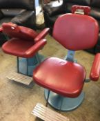 Pair of 1960s barber chairs