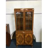 Walnut china cabinet