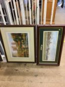 Two framed Durham Cricket limited edition prints