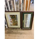 Two framed Durham Cricket limited edition prints