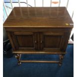 Oak gramophone cabinet