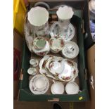 Assorted china including Royal Albert Old Country Roses, Aynsley etc.