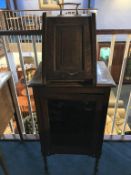 Coal box and small oak cabinet