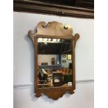 Small mahogany mirror, 63 x 43cm