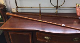 Copper hunting horn and a yard stick