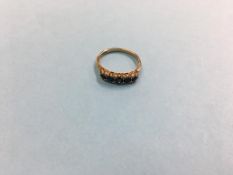 A 9ct gold dress ring, size 'N', 1.9g